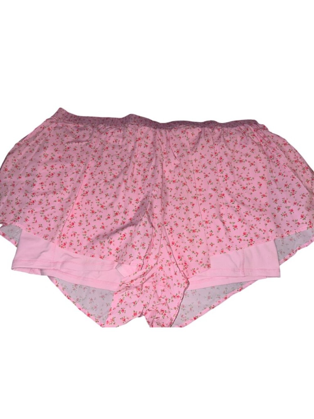NWT Blogilates Women's Marshmallow Dolphin Shorts - Pink Floral Print 3X